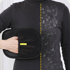 Before and after: pet hair removed from a black top