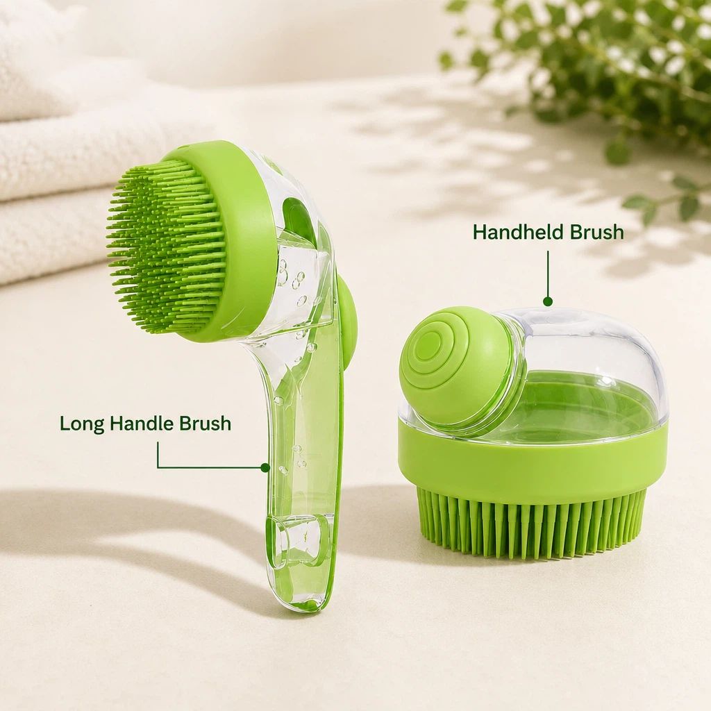 Soap-Dispensing Bath Brushes (2-Pack)