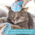 Brushing a cat with the Paw Mist brush