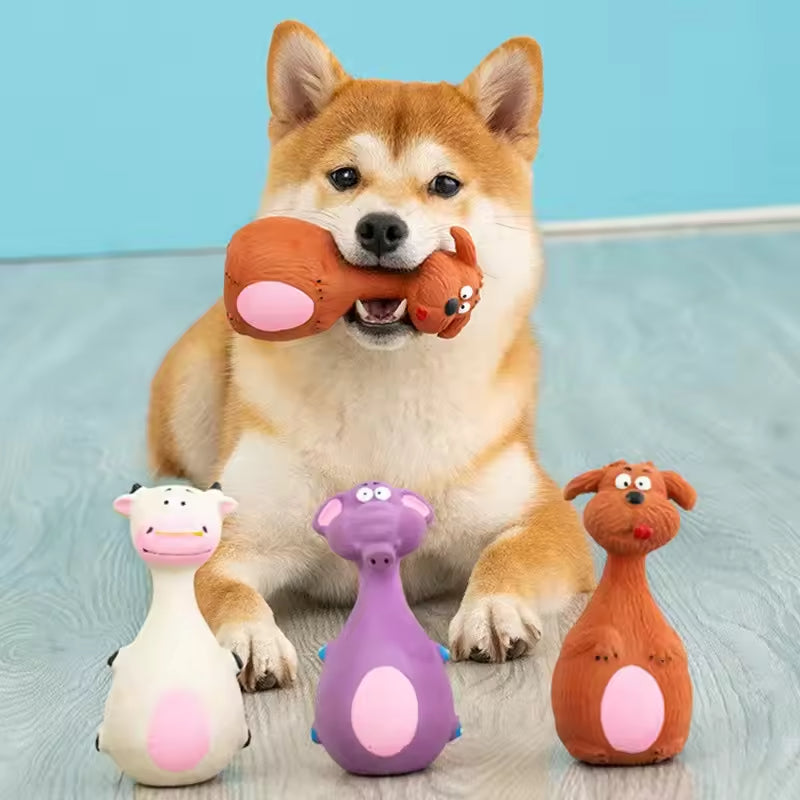 Squeaky Latex Pals for Dogs (4-Pack)