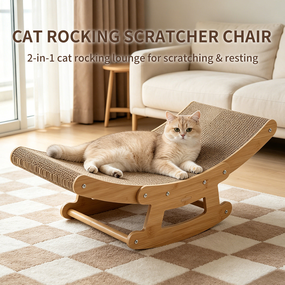 Rocking Lounge Chair Cat Scratcher