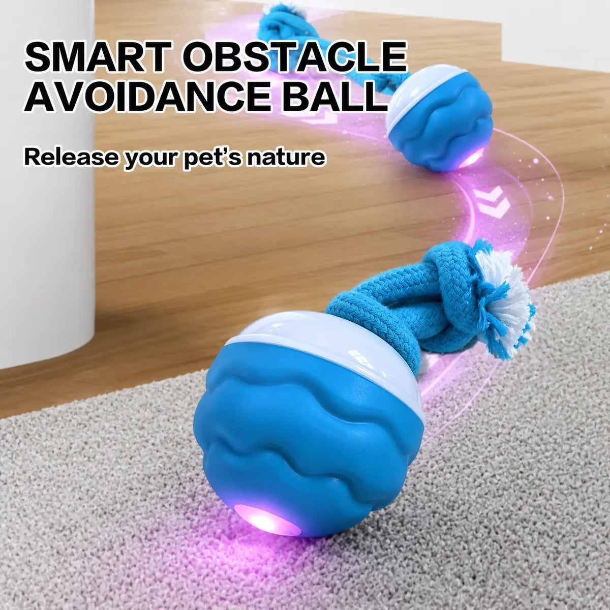 Obstacle-avoiding smart ball