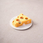 Cheese Wedge Cat Puzzle with Spring Teaser