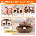 Fold & Play Cat Scratcher with Bell Ball
