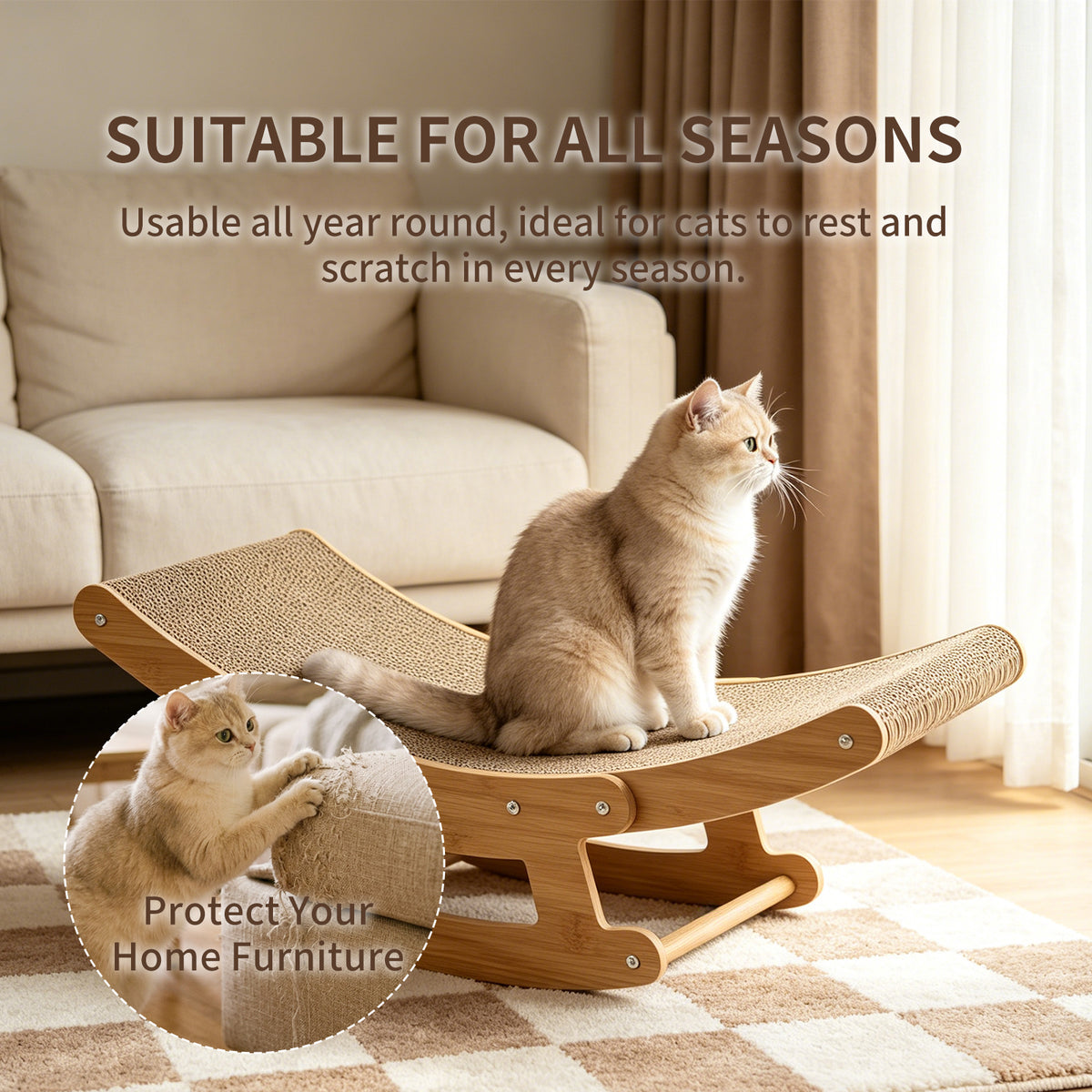 Rocking Lounge Chair Cat Scratcher