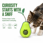 Avocado Wobble Cat Toy with Catnip Ball