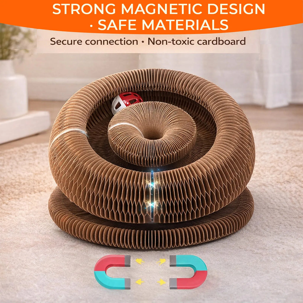 Fold & Play Cat Scratcher with Bell Ball