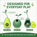 Avocado Wobble Cat Toy with Catnip Ball