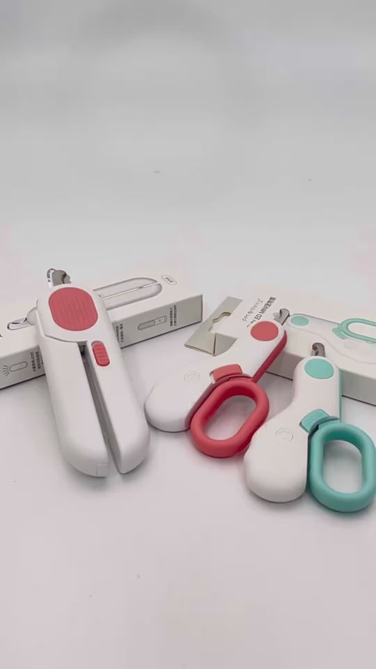 LED cat nail clippers shown up close