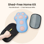 Shed-Free Home Kit: Paw Mist brush with two pet hair remover mitts
